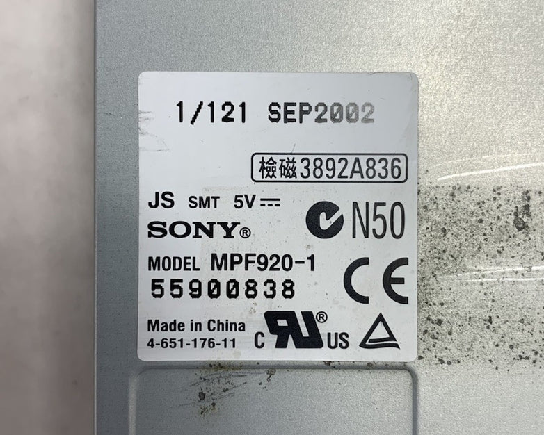 Sony MPF920-1 3.5" Floppy Disk Drive - Untested