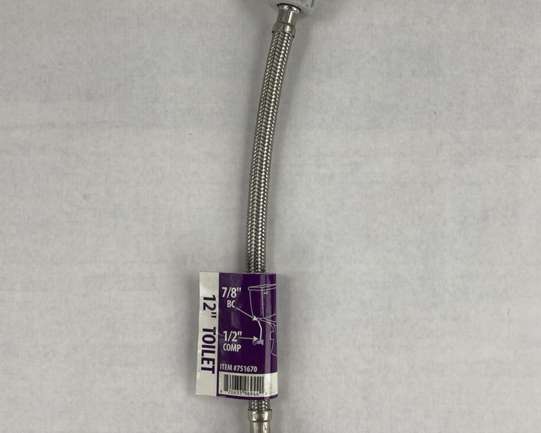 Homewerks Worldwide 12" 7/8" BC 1/2" Comp Toilet Hose Lot of 7