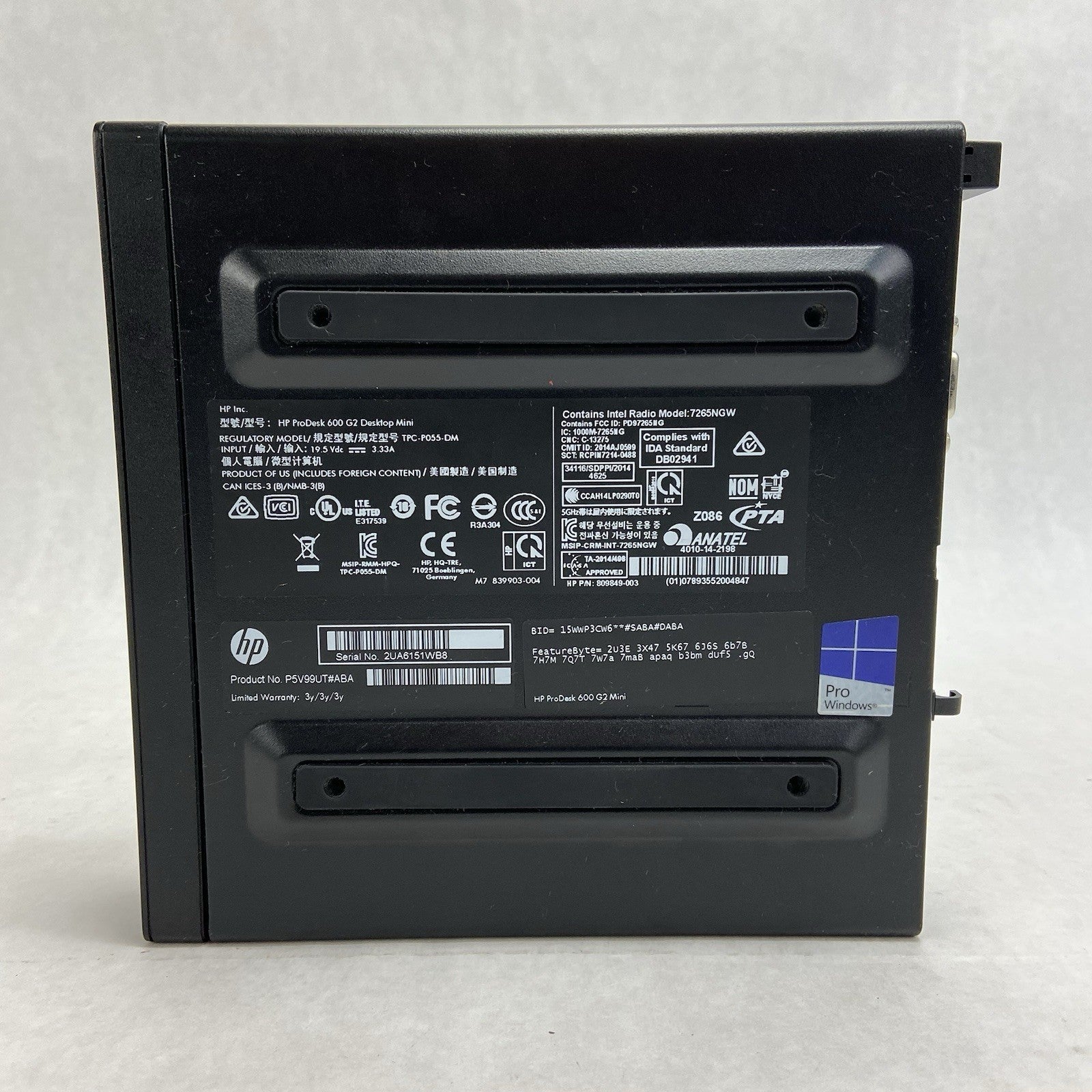 HP ProDesk 600 G2 MFF Intel Core i5-6500T 2.5GHz 0GB RAM No AC/HDD/OS3
