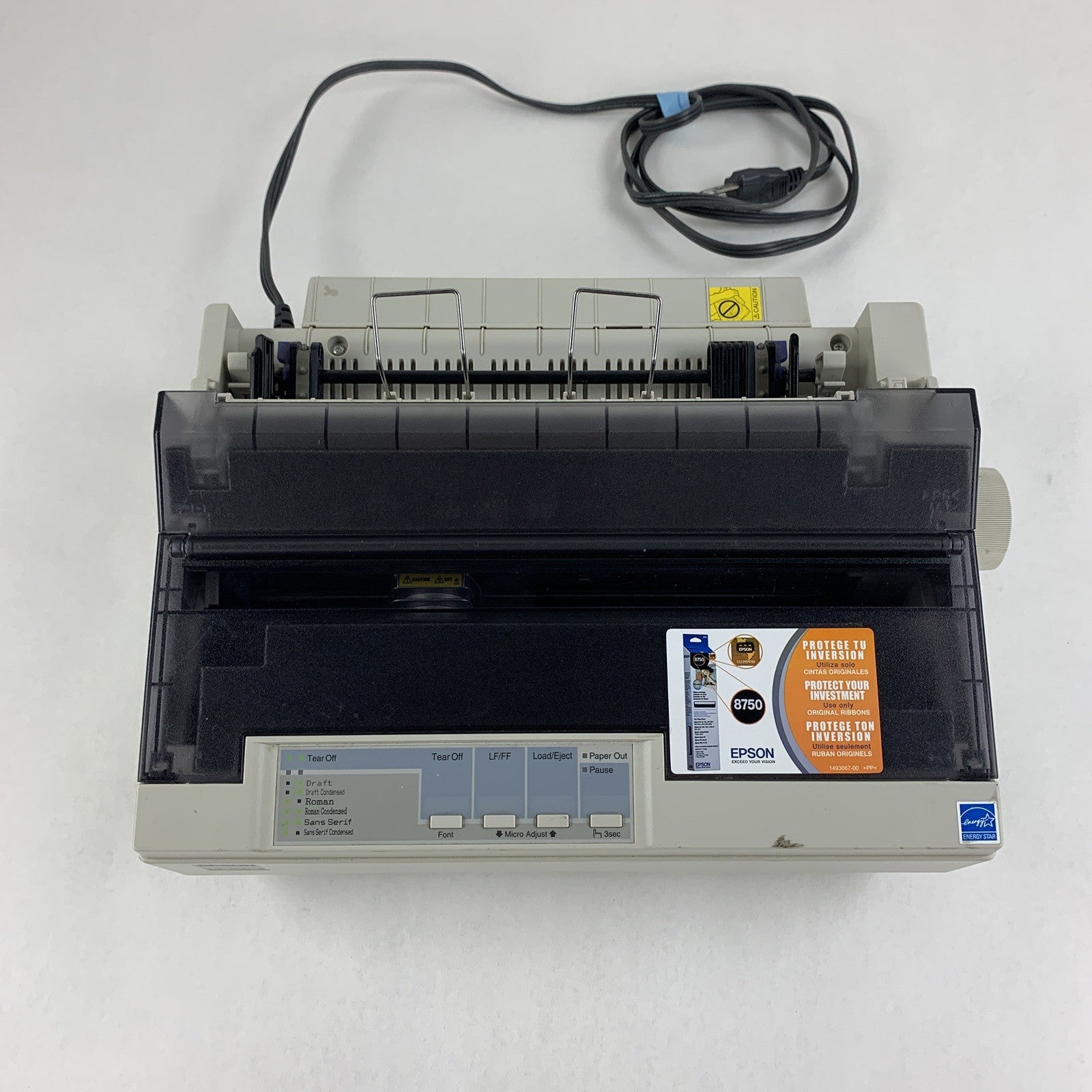 Epson LX-300+II P170B Dot Matrix 9-Pin Printer Tested No Ribbon