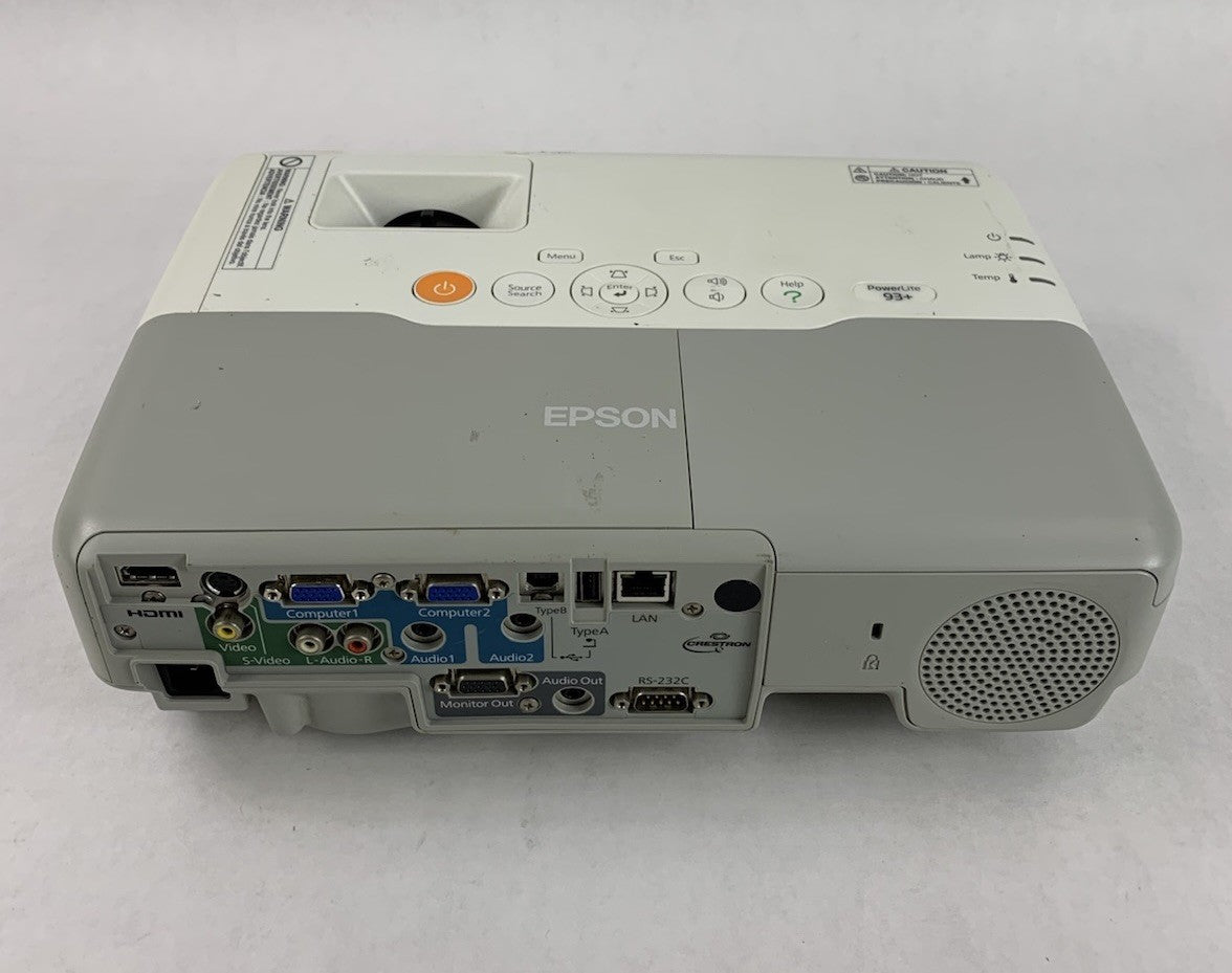 Epson PowerLite 93+ H382F LCD Lamp Projector 1104 Lamp Hours - Lamp Hours3