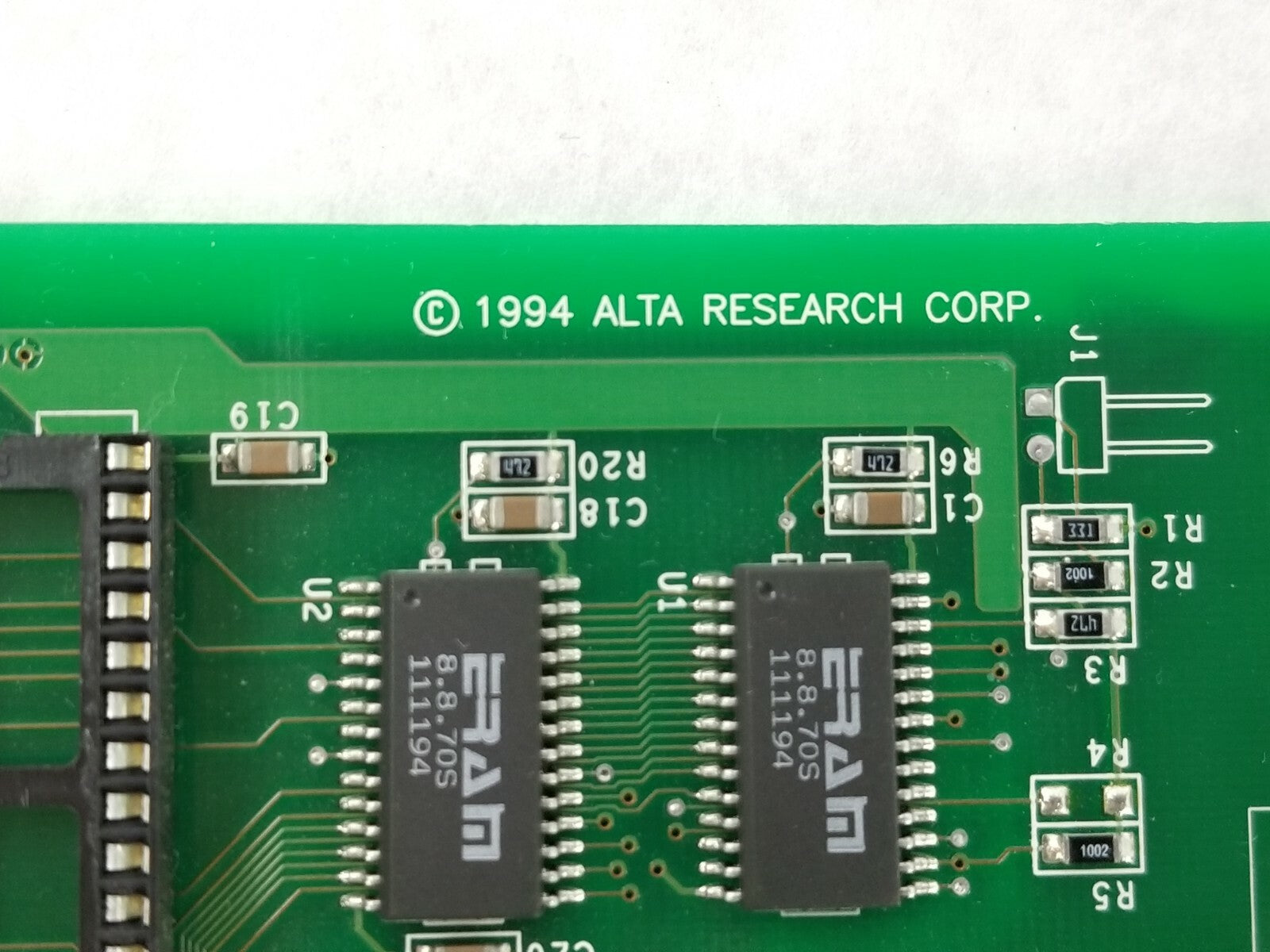 Alta Research Ethervalue 16Bit ISA Network Card.