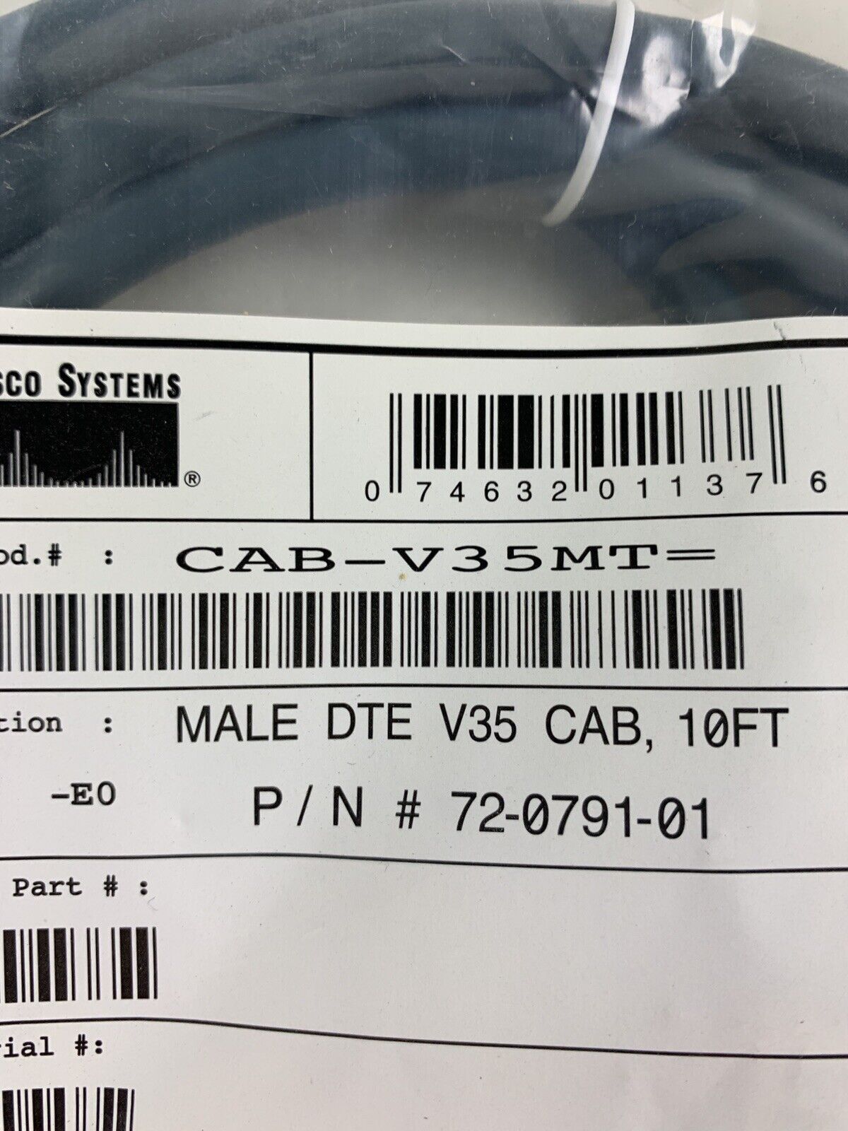 Cisco CAB-V35MT Male DTE V35 10FT Cable 72-0791-01