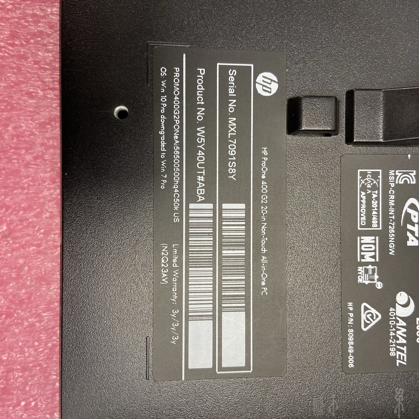 HP ProOne 400 G2 AIO Intel Core i5-6500 3.2GHz 8GB RAM No HDD/OS/AC/Stand7