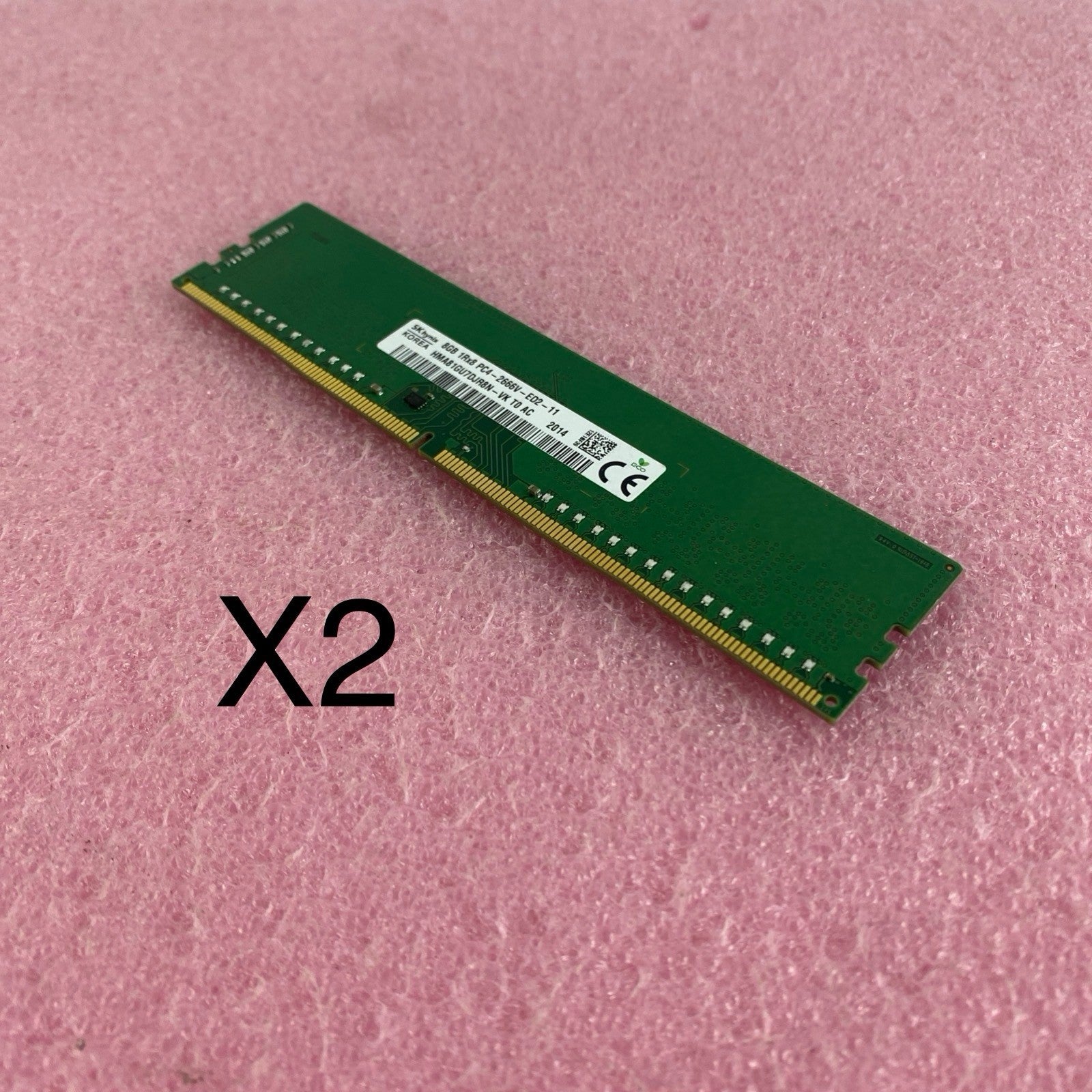 SK Hynix HMA81GU7DJR8N-VK T0 AC 8GB 1Rx8 PC4-266V-ED2-11 Memory Ram Lot 20