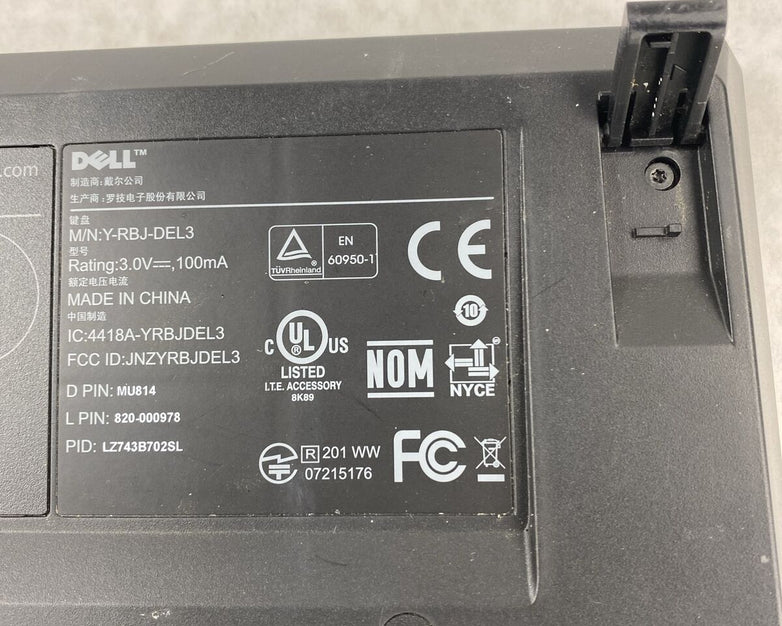 Dell Y-RBJ-DEL3 XPS Wireless Media Keyboard MU814 NO RECEIVER