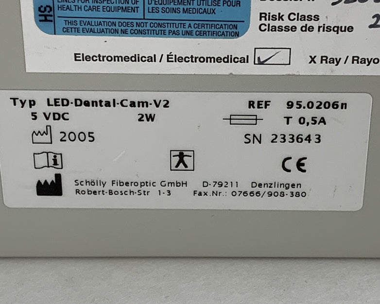 Schoelly/Camrex FlexiScope LED-Dental-Cam-V2 No Power Supply