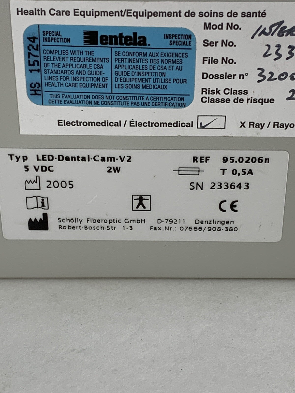 Schoelly/Camrex FlexiScope LED-Dental-Cam-V2 No Power Supply7