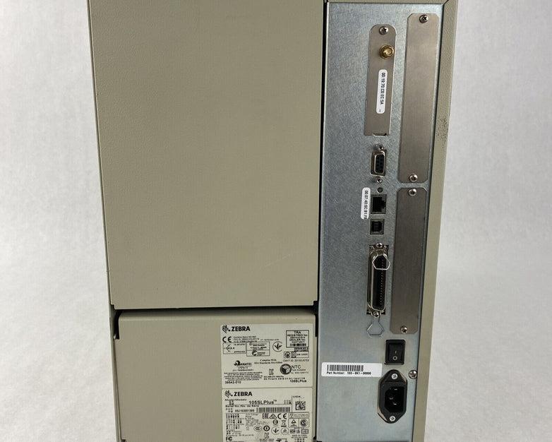 Zebra 105SL Plus Thermal Printer USB Serial Parallel Network Ports 103-8K1-00000