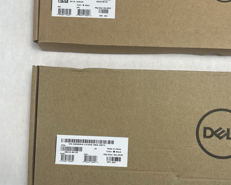 Dell OEM Wired USB Black Keyboard 0G4D2W 0RKR0N Mixed Lot of 10