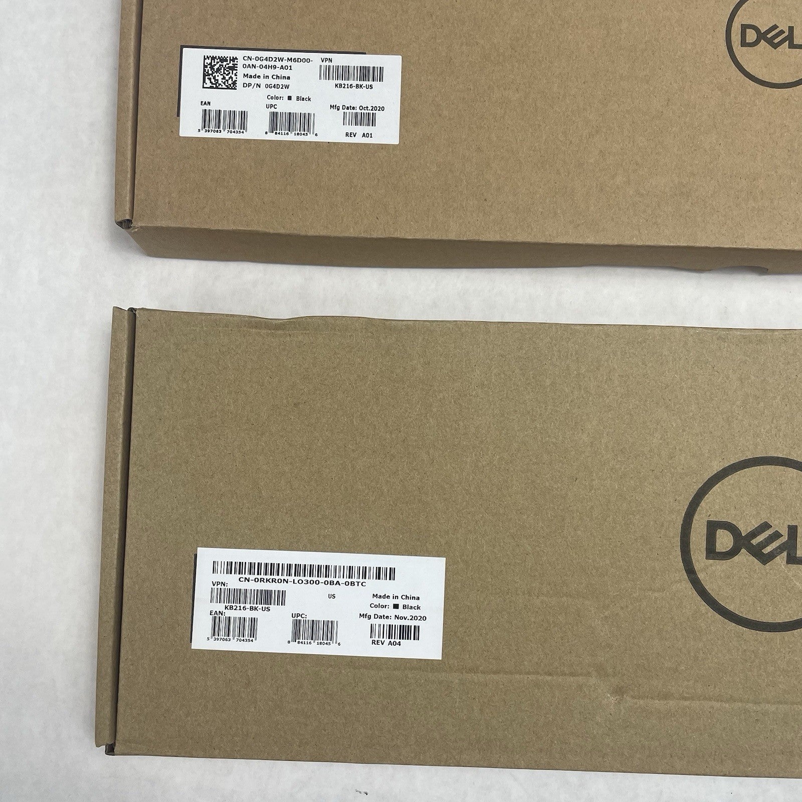 Dell OEM Wired USB Black Keyboard 0G4D2W 0RKR0N Mixed Lot of 102