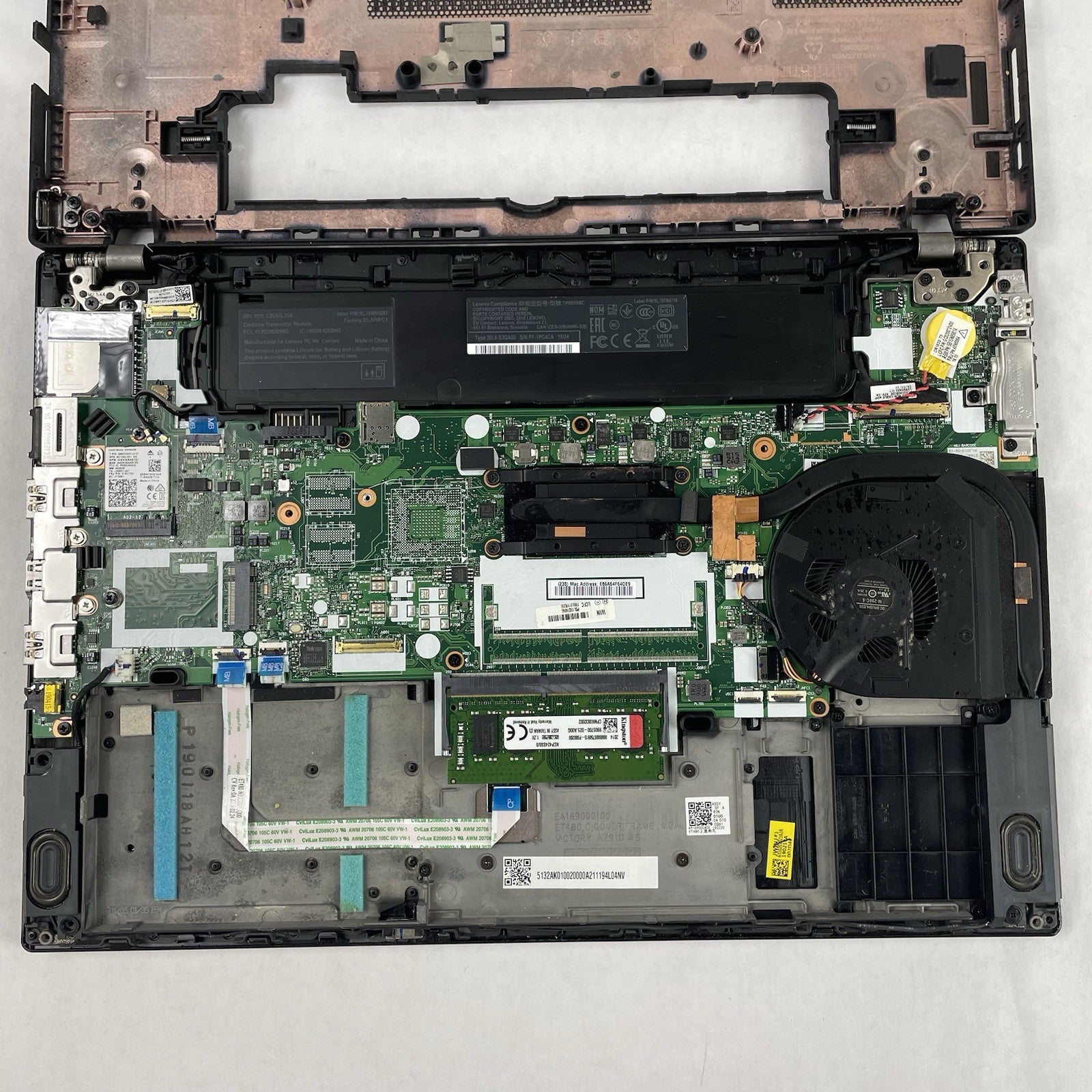 Lenovo ThinkPad T480 14" i5-8350U 1.70 GHz 8 GB RAM No SSD/OS/AC - Missing DIMM16