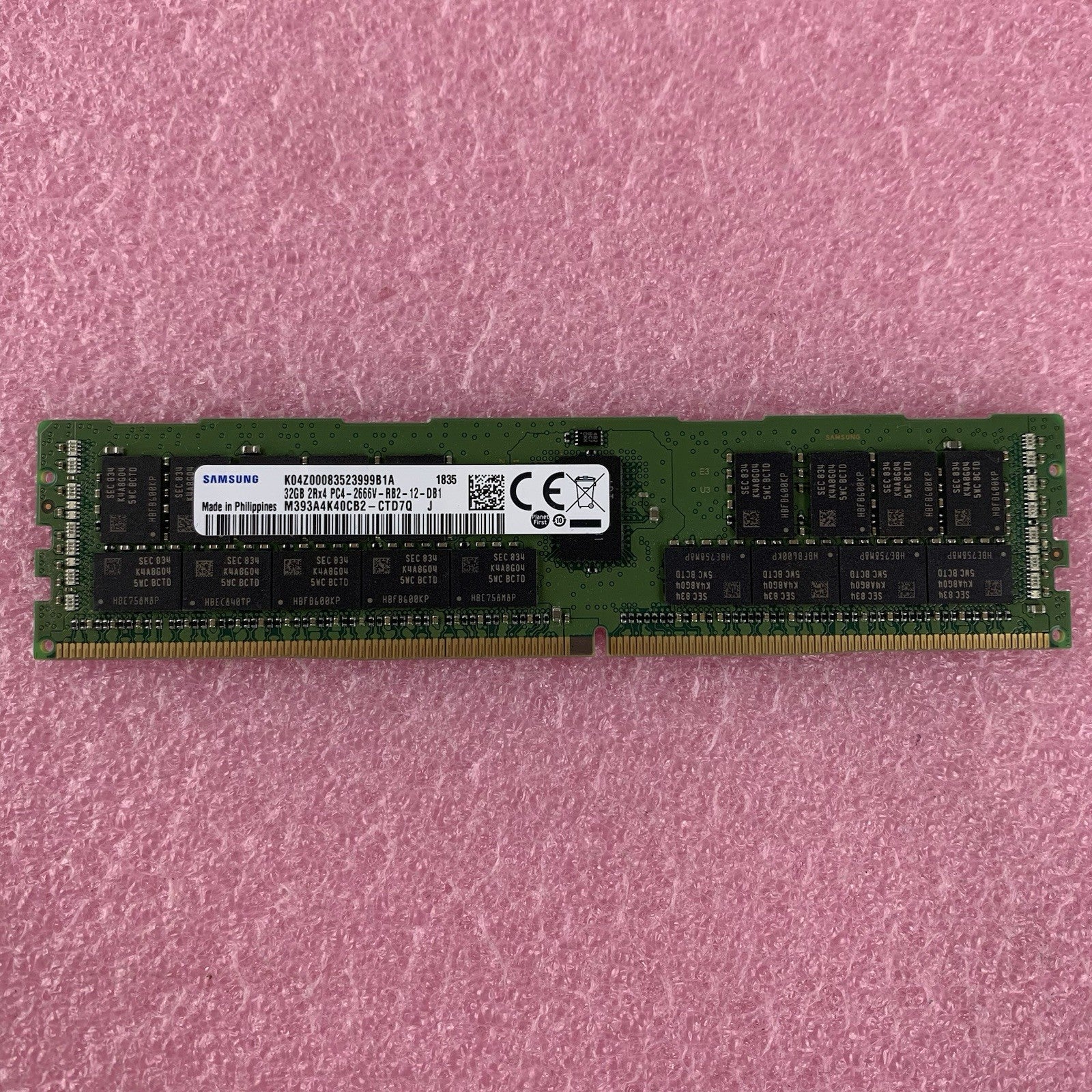 Samsung M393A4K40CB2-CTD7Q 32 GB 2RX4 PC4-2666V DDR4 Server Memory Ram  Tested1