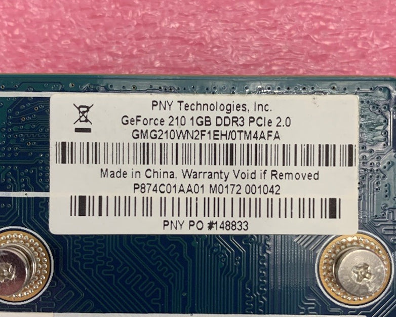 PNY GeForce 210 DDR3 1GB PCIe 2.0 Graphics Card