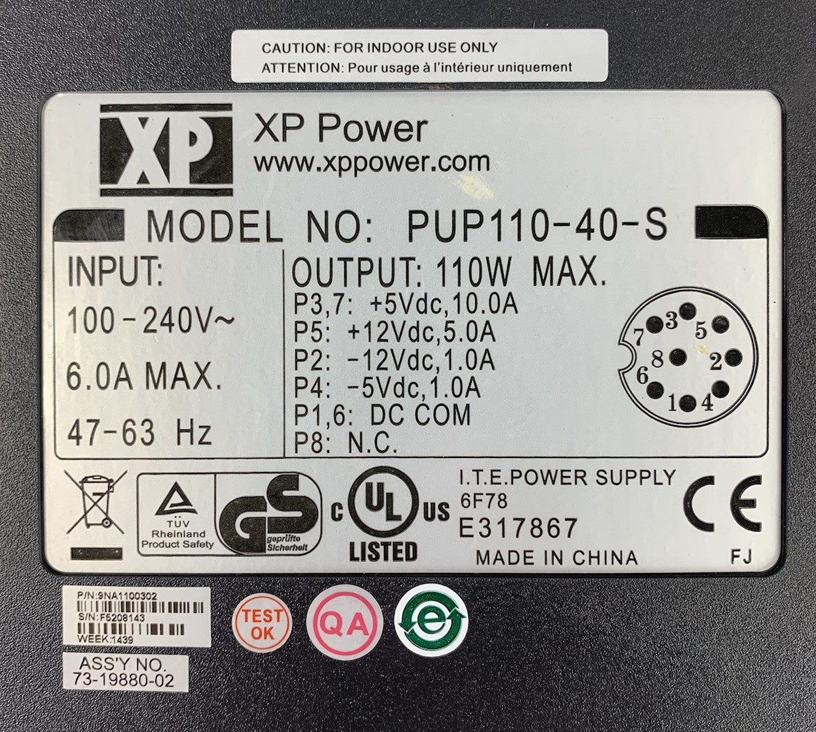 XP Power PUP110-40-S 110W AC Adapter Power Supply