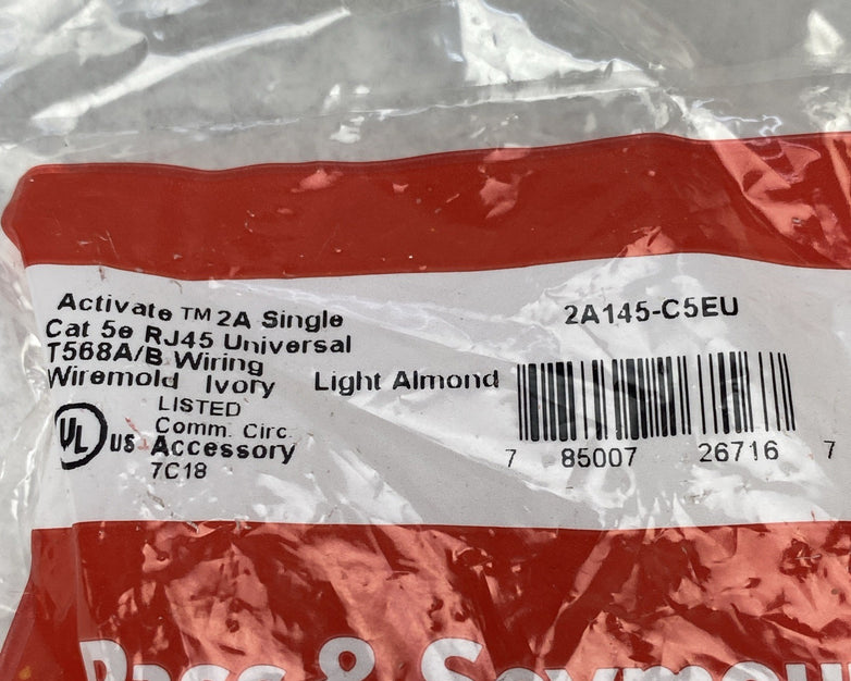 Pass & Seymour 2A145-C5EU Activate 2A Single Cat 5e RJ45 Wiremold Ivory - Lot 15