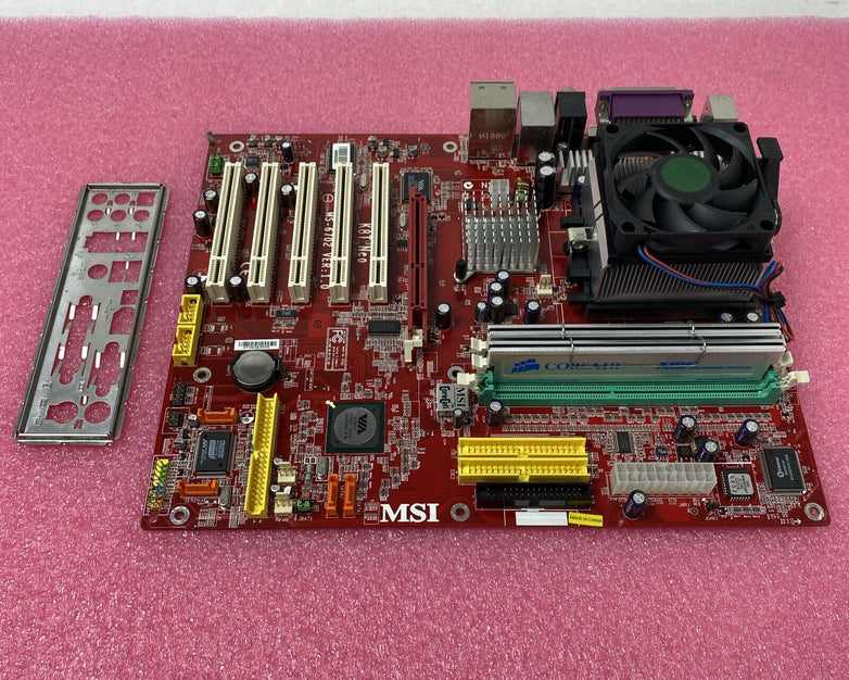 MSI 6702 Motherboard AMD Athlon 64 3400t 2.4GHz 1GB RAM w/ Shield