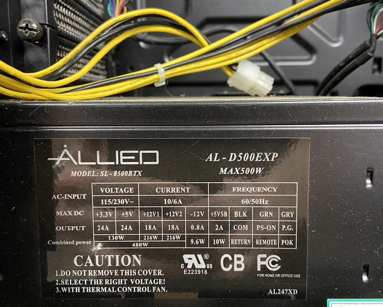 NZXT Phantom 410 Mid Tower Computer Case Allied AL-D500EXP 500W PSU LG UH12NS29