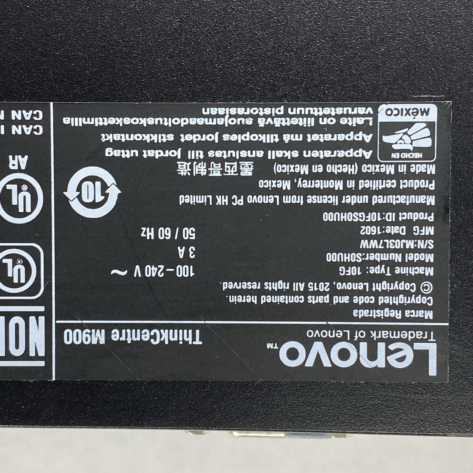 Lenovo ThinkCentre M900 SFF Intel Core i5-6500 3.2GHz 8GB RAM No HDD No OS