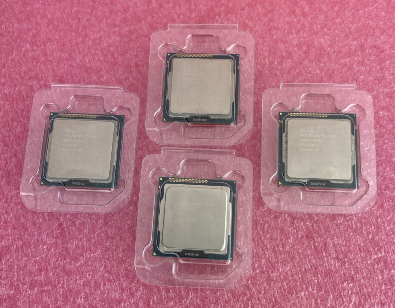 Intel Core i3-3220 CPU Processor 3.30GHz LGA1151 SR0RG Lot Of 4