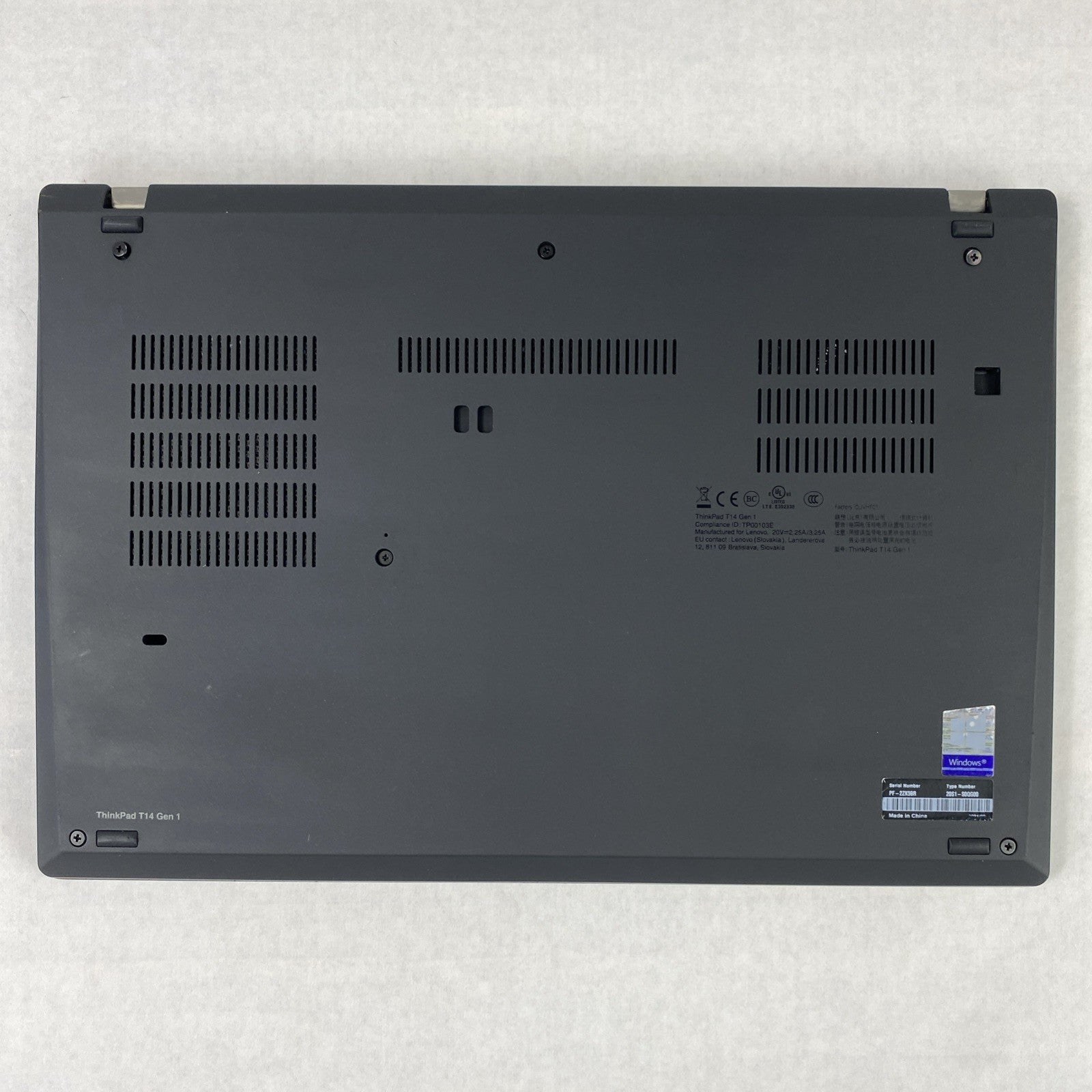 Lenovo ThinkPad T490 Core i5-8365U 1.60 GHz 8 GB RAM 14" No Battery No HDD No OS