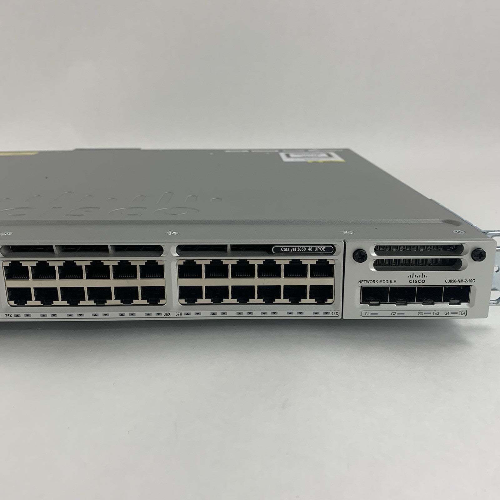 Cisco Catalyst WS-C3850-48U-S V06 48 Port Switch Tested w/C3850-NM-2-10G 1x PSUs3