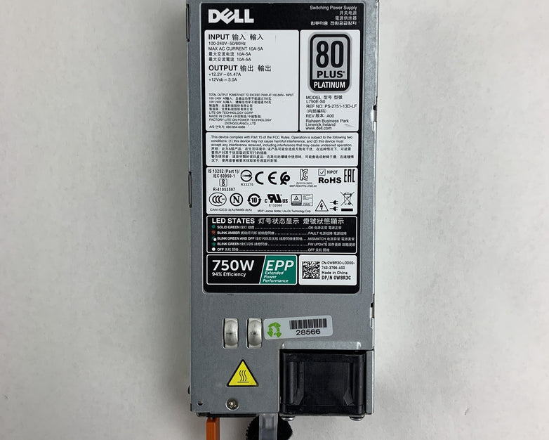 Dell Lite-On Technology L750E-S0 750 Watts Power Supply Unit 80 Plus Lot of 2