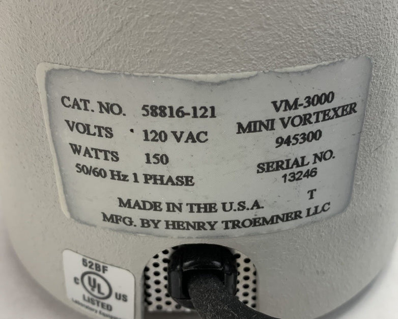 VWR VM-3000 945300 Mini Vortexer - Missing Speed Knob