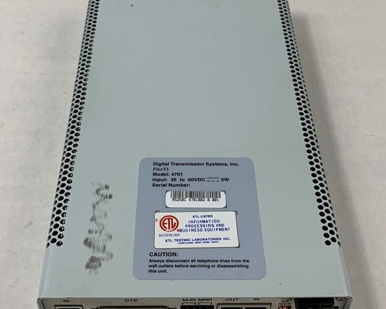 Digital Transmission Systems DTS 4701 FlexT1