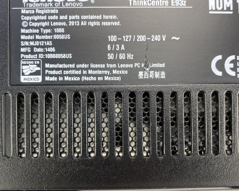 Lenovo ThinkCentre E93z AIO Intel Core i3-4130 3.40GHz 8GB RAM No Stand HDD OS
