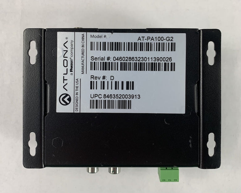 Atlona AT-PA100-G2 Audio Amplifier - No Power Supply