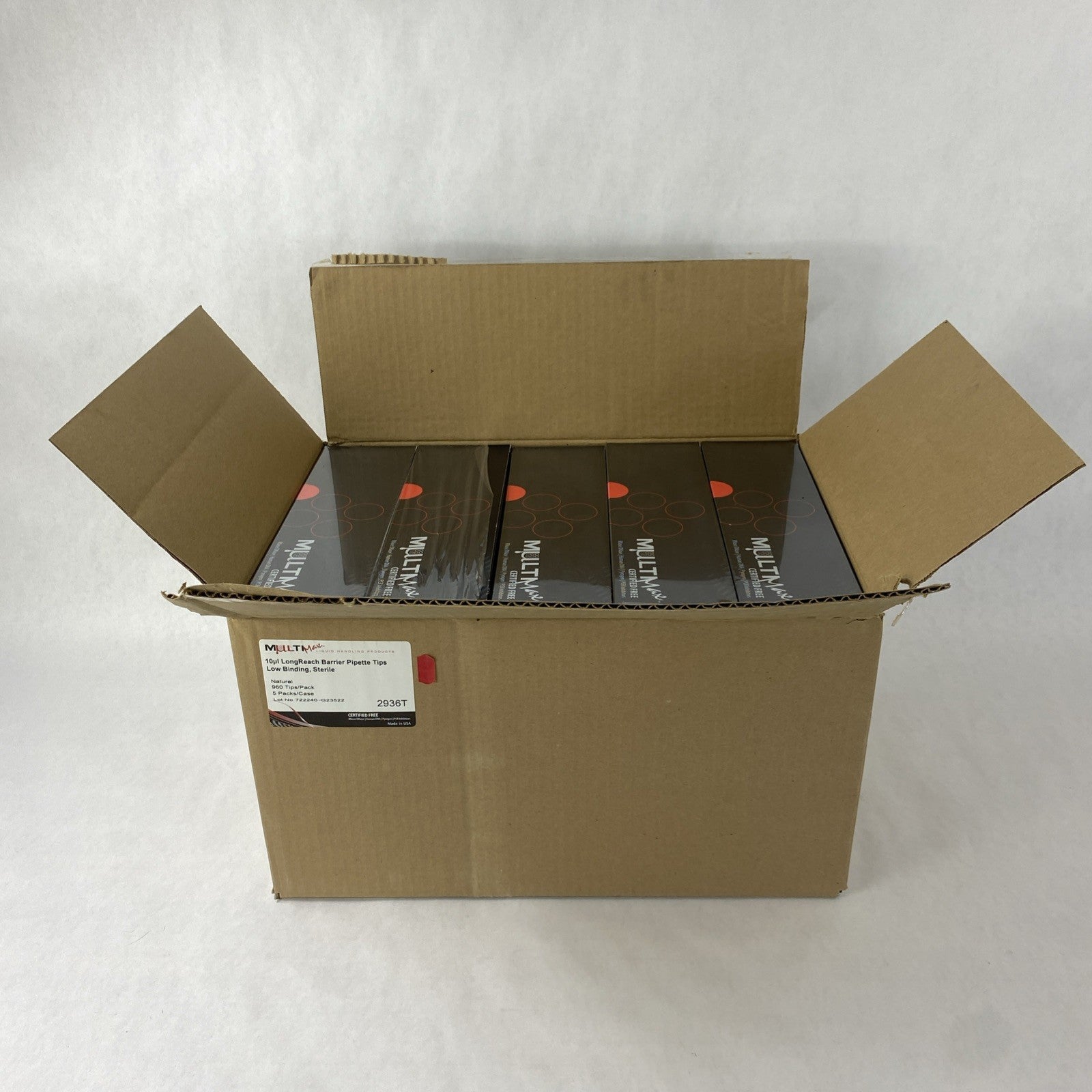 MultiMax 2936T 10µl LongReach Barrier Pipette Tips Case - 4800 Total Tips1