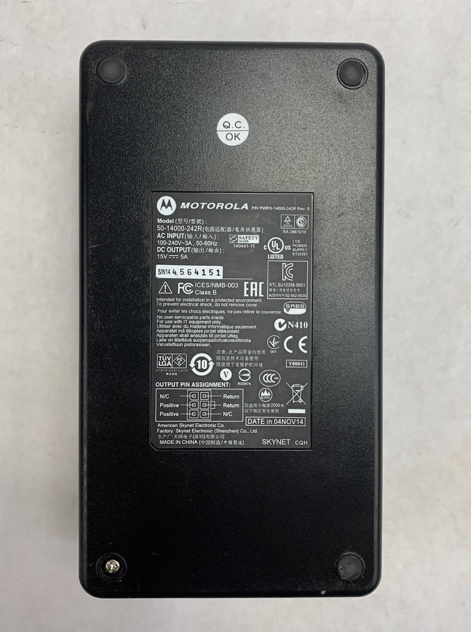 Motorola 50-14000-242R 15V 5A 75W AC Adapter Power Supply - No Cords (Lot of 2)6
