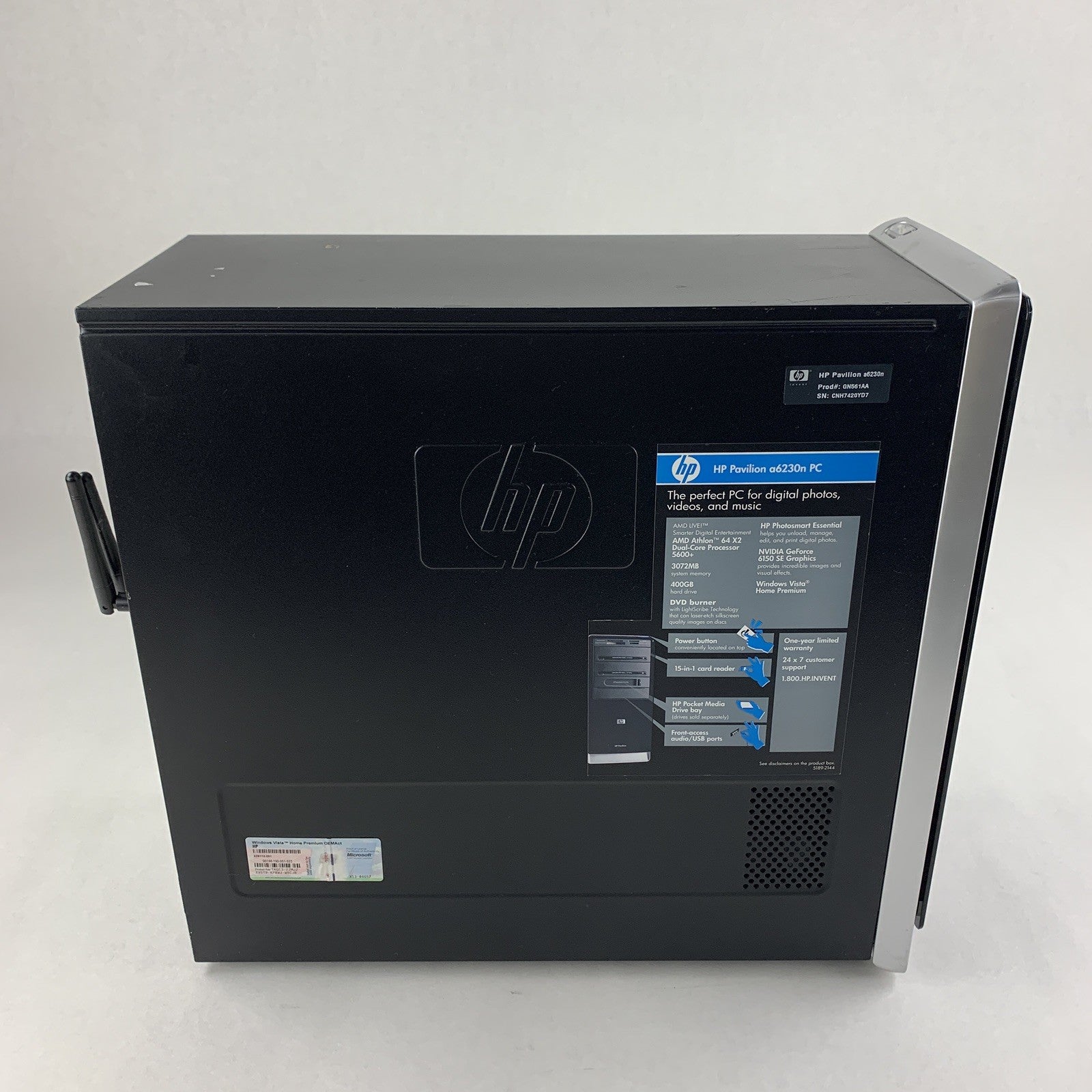 HP Pavilion A6230N MT Desktop Computer AMD Athlon 64 x2 3 GB Ram No HDD No OS