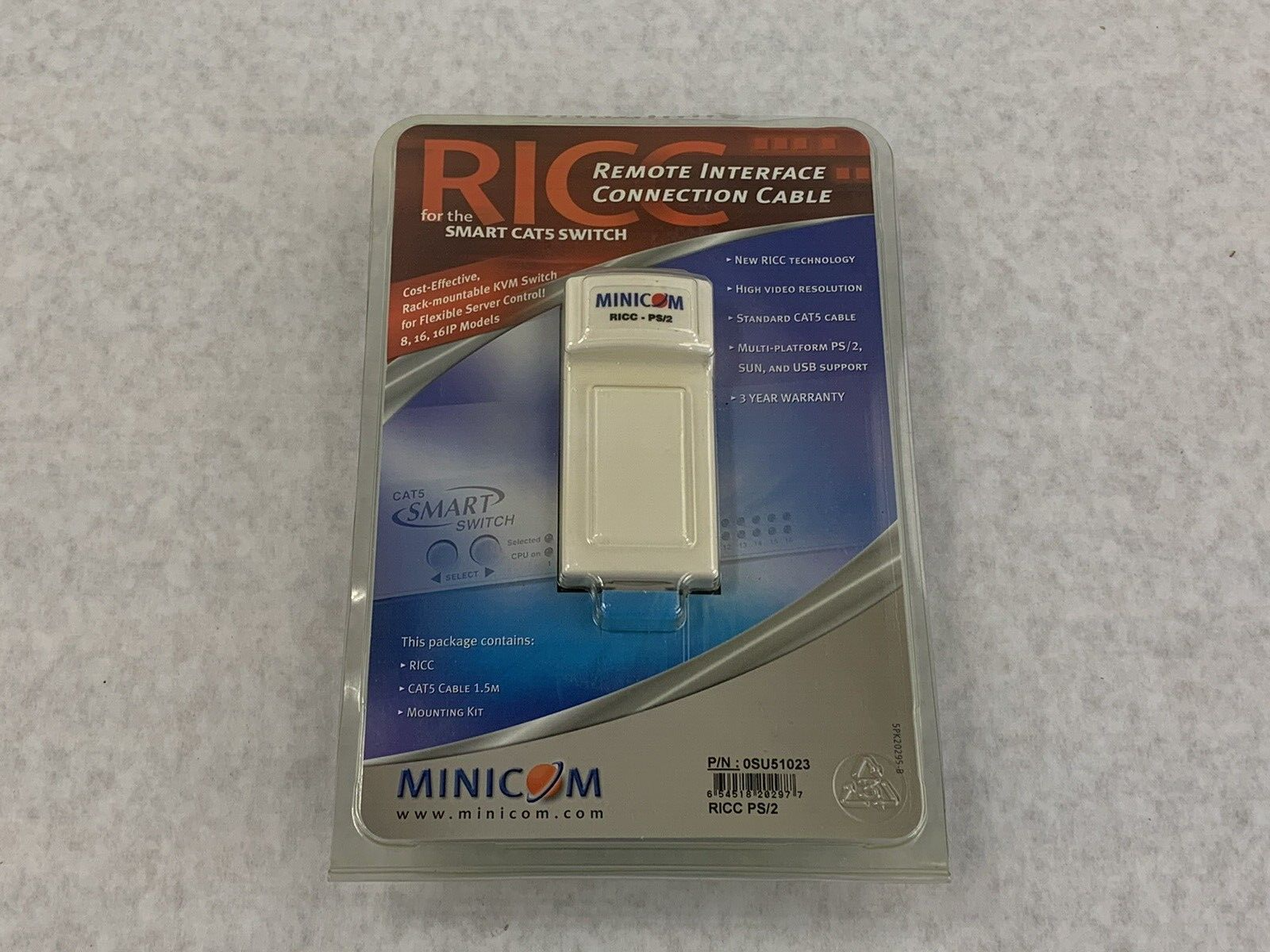 Minicom RICC PS/2 Remote Interface Connection Cable (KVM) 0SU51023