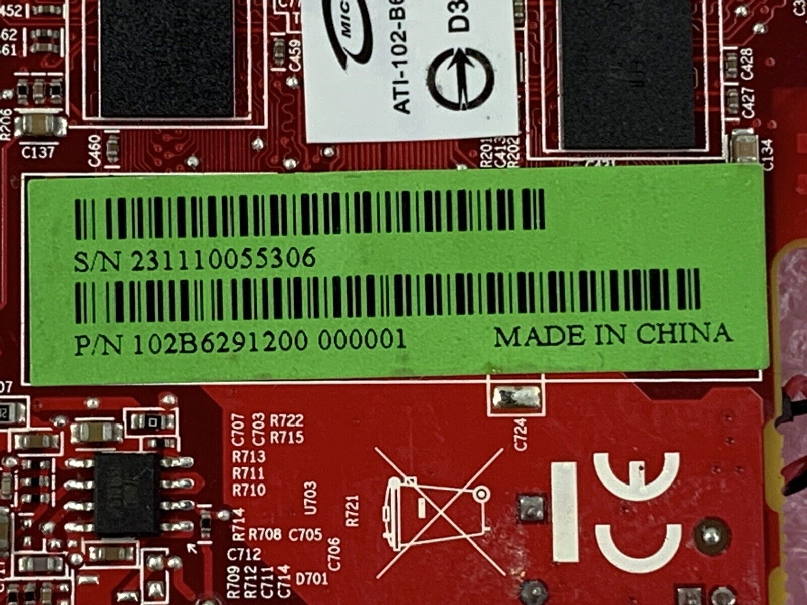 Lot of (5) Dell Y104D ATI Radeon HD 3450 256MB DDR2 Video Card PCI Express x16