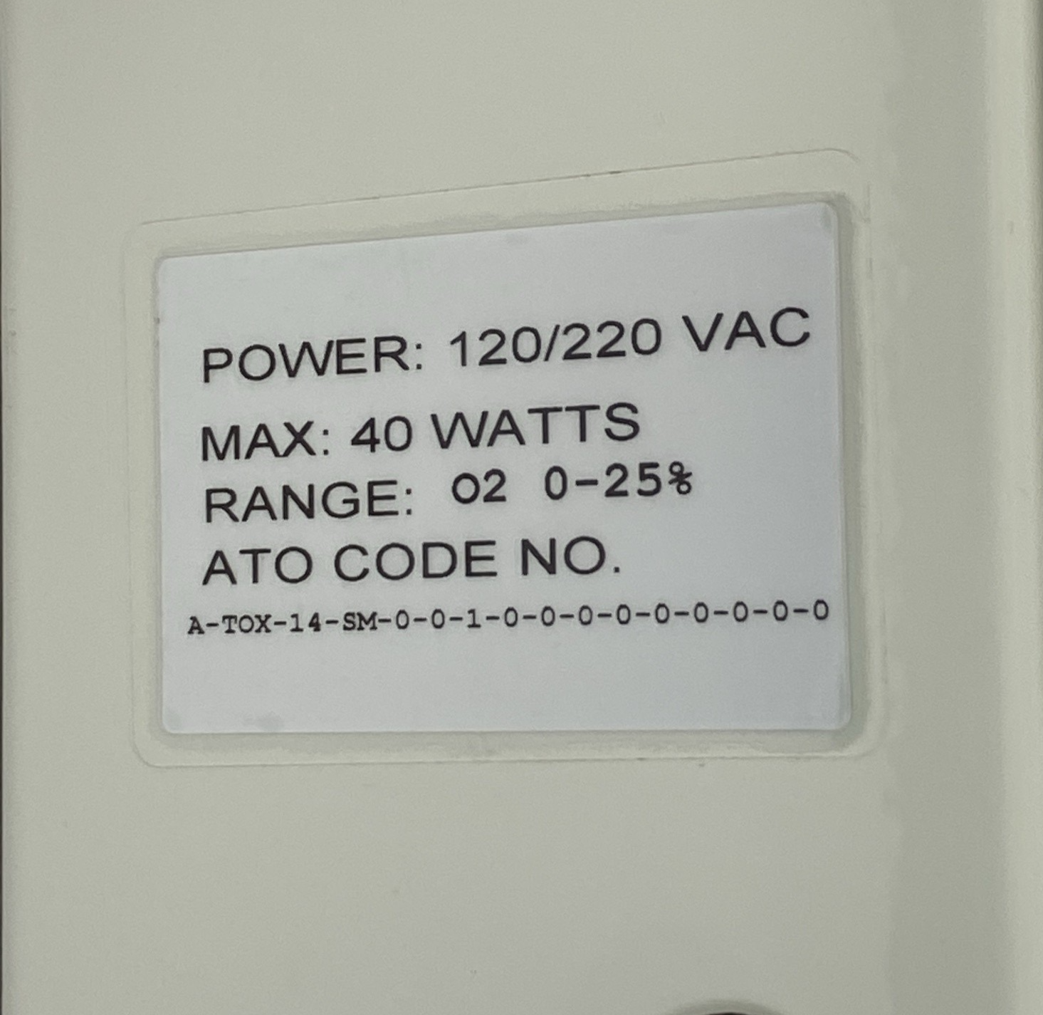 MSA Toxgard II Gas Monitor 120-220 VAC16