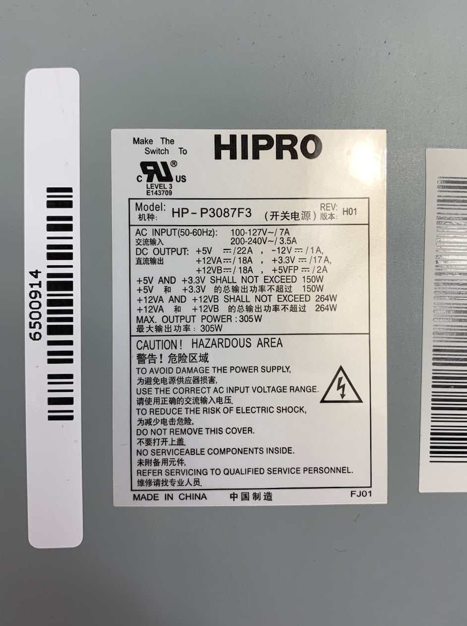 Hipro HP-P3087F3 305W Computer Power Supply6