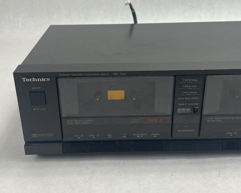 Technics RS-T24 Dual  Cassette Deck Player Recorder Dubbing Untested Parts