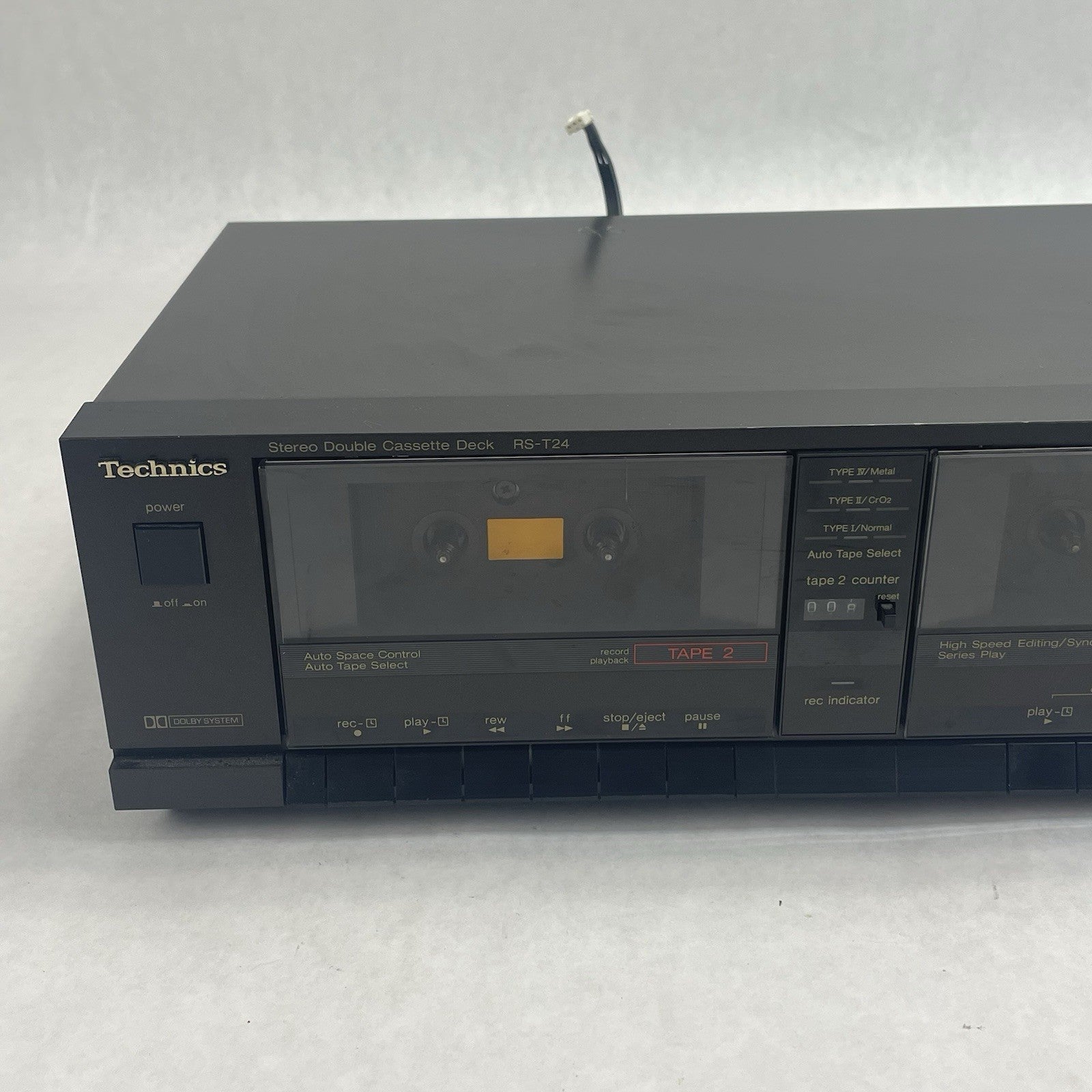 Technics RS-T24 Dual  Cassette Deck Player Recorder Dubbing Untested Parts2