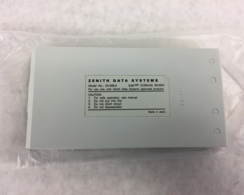 Vintage Zenith Data Systems ZA-300-4   FSCM 6X803  Battery Pack  NIB