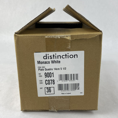 Steelite Distinction C078 Plate Quadro 14cm 5 1/2 Monaco White 36ct. per Case