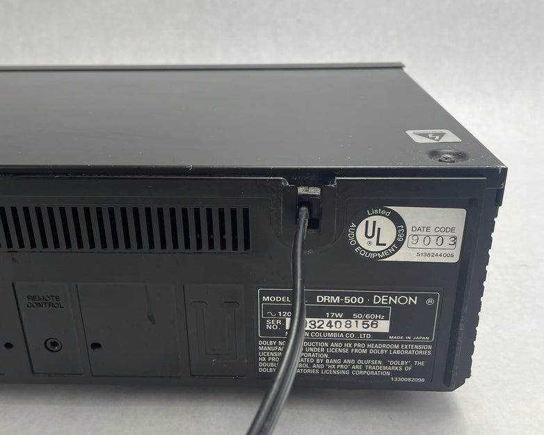 Denon DRM-500 Dolby Stereo Cassette Tape Deck Tested
