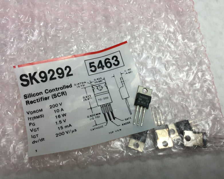 NOS  RCA SK9292 Silicon Controlled Rectifier  Lot of 5