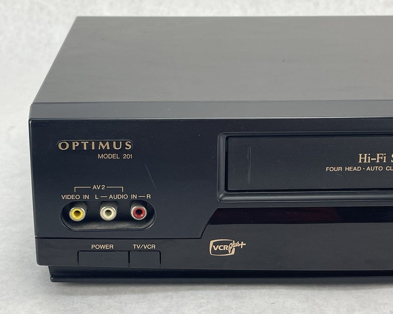 Optimus 201 VCR 4-Head HiFi VHS Player Recorder No Remote Tested