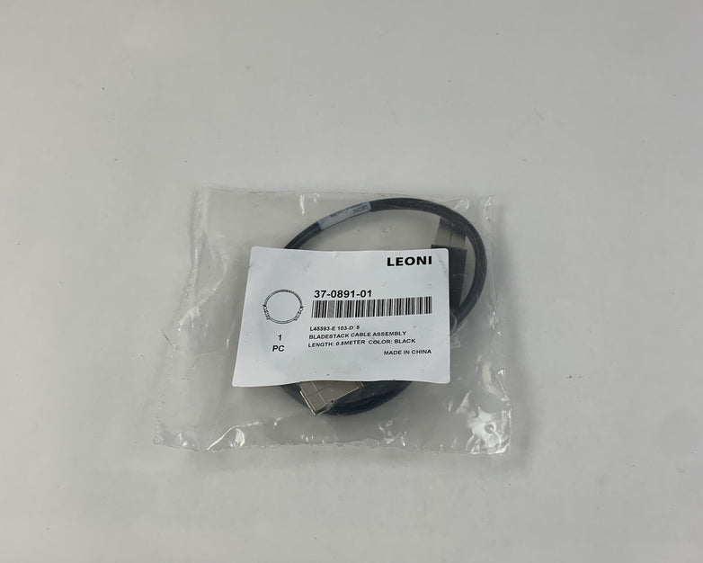 Leoni 37-0891-01 Bladestack Cable Assembly 0.5M Black - New - Lot of 7