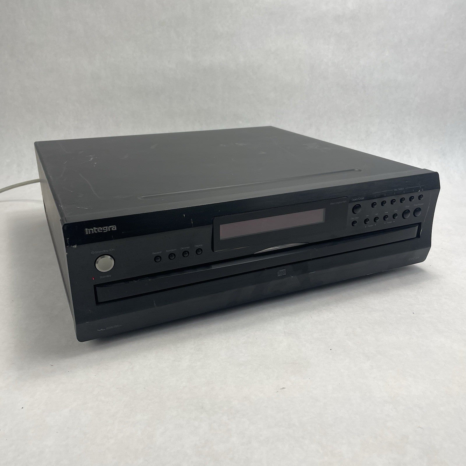 Integra CDC-3.4 Premium 6-Disc CD Carousel Changer Player Tested No Power Cord0
