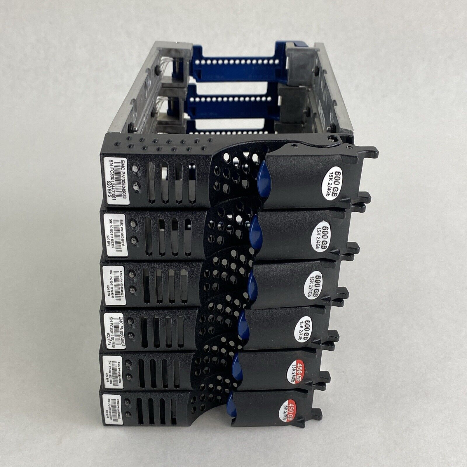 Lot of 6 EMC 005049032 / 005049033 3.5" Hard Drive Caddy Tray