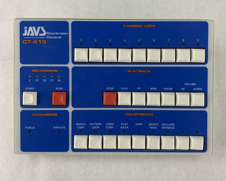 JAVS CT-413 Courtroom Control Audio Interface Untested