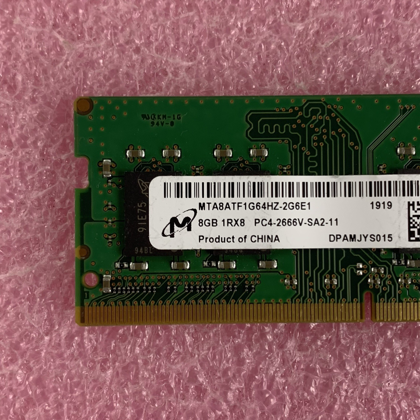 Micron MTA8ATF1G64HZ-2G6E1 8 GB 1Rx8 PC4-2666V-SA2-11 SODIMM Laptop Memory Ram2